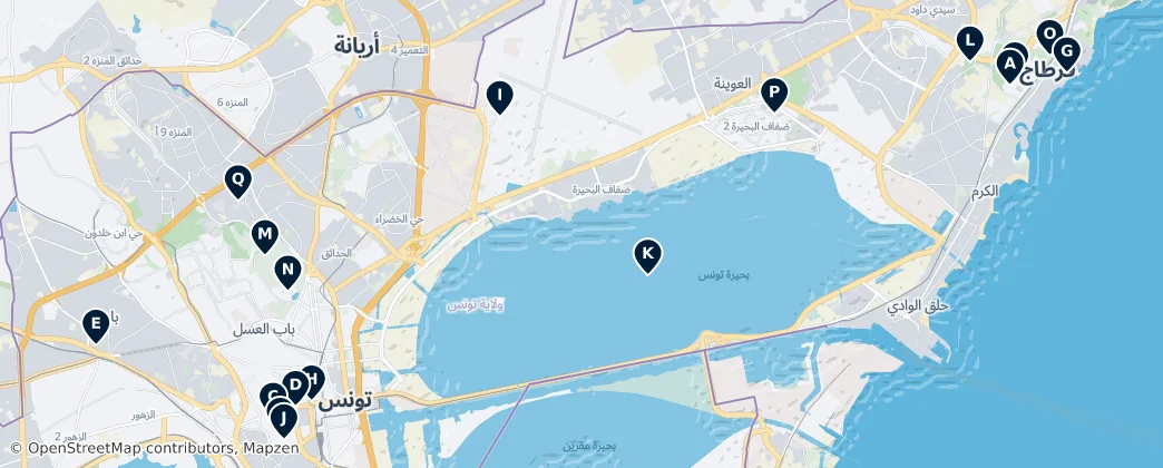 Map of Tunis