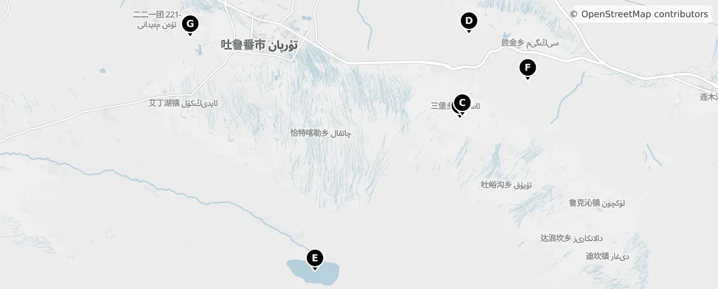 Map of Turpan
