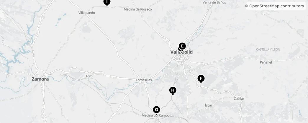Map of Valladolid