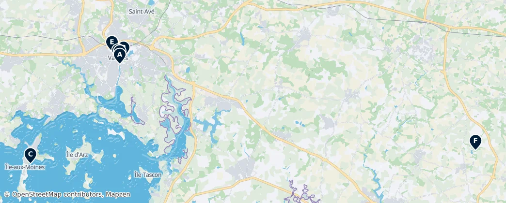 Map of Arrondissement Vannes
