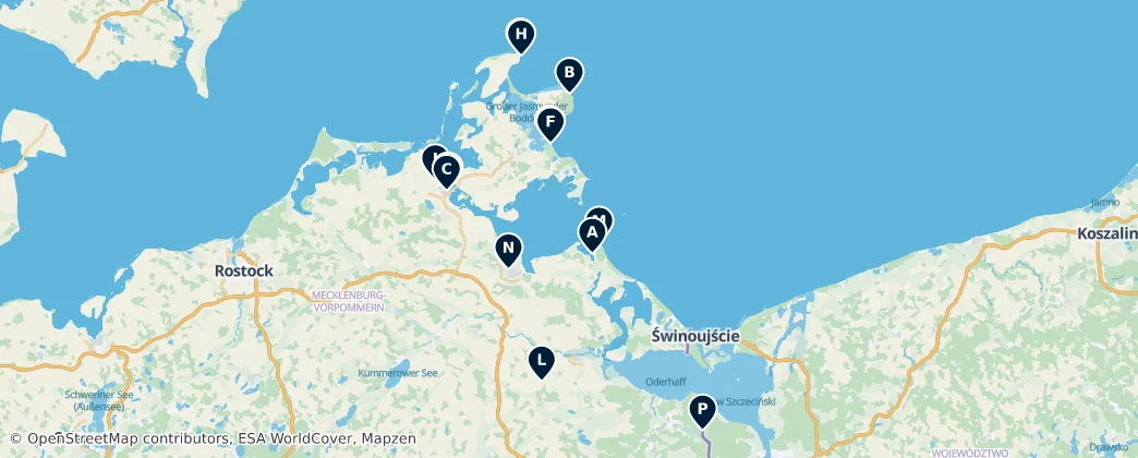 Map of Voor-Pommeren