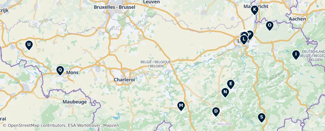 Map of Wallonia (French Community)
