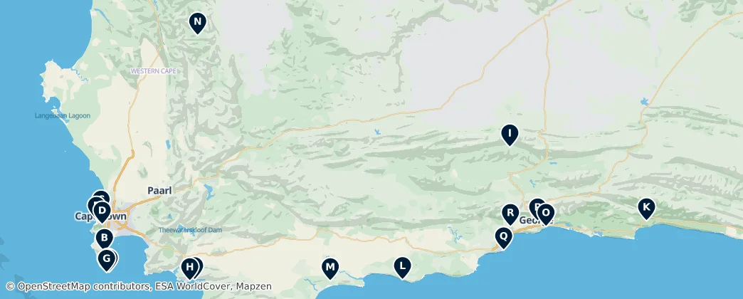 Map of West-Kaap