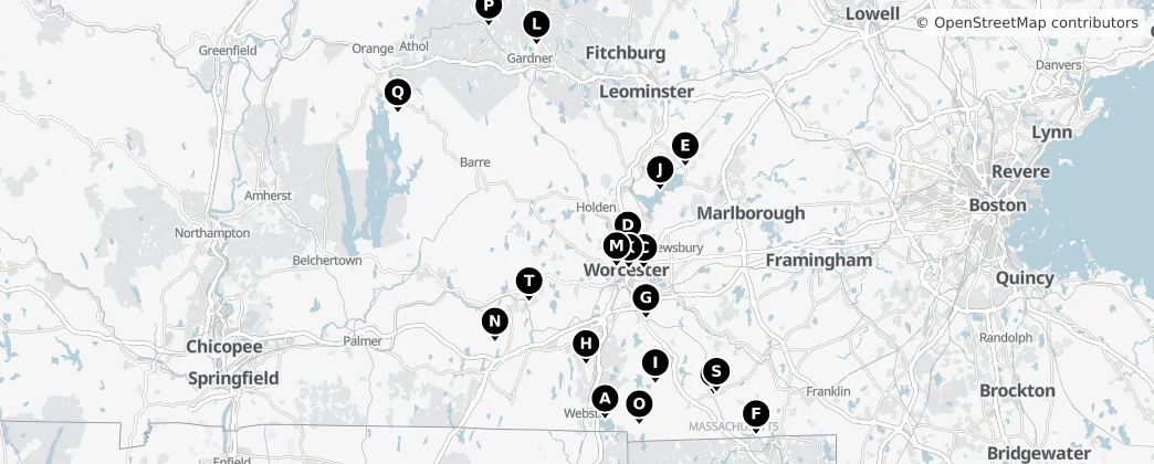 Map of Worcester County