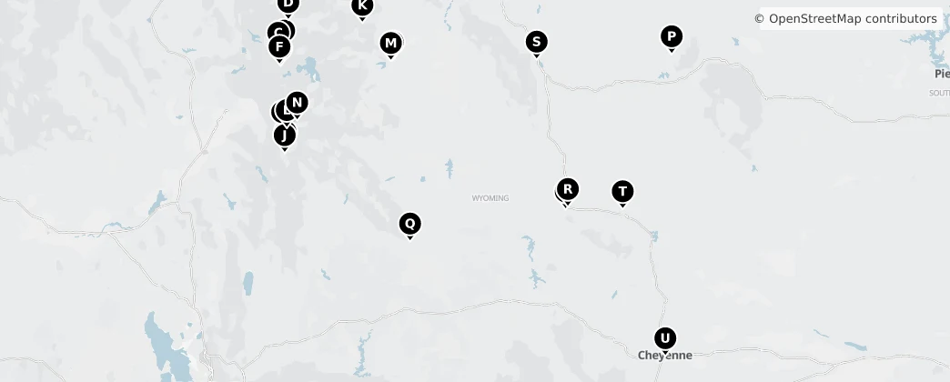 Map of Wyoming