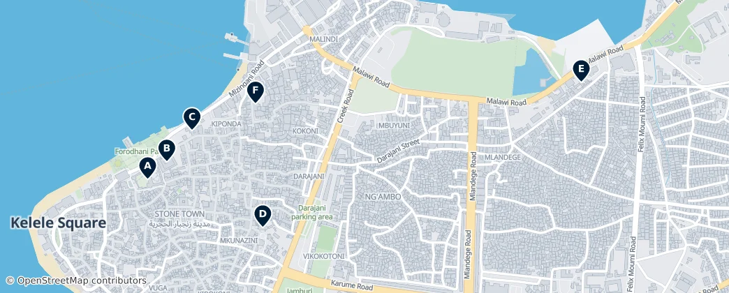 Map of Zanzibar