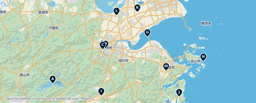 Map of Zhejiang