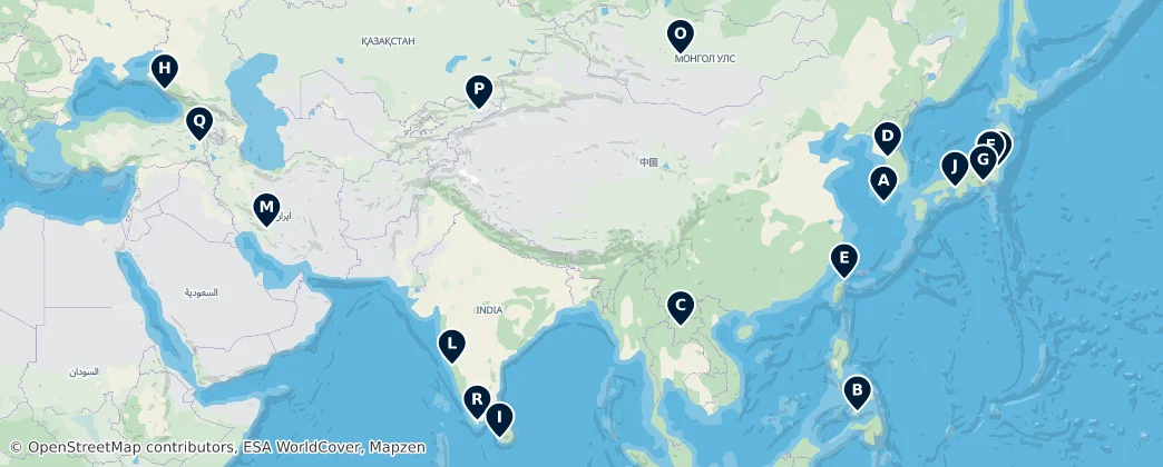 Map of Azië
