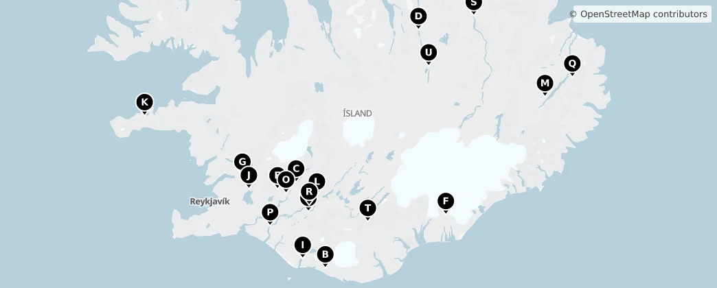 Map of IJsland