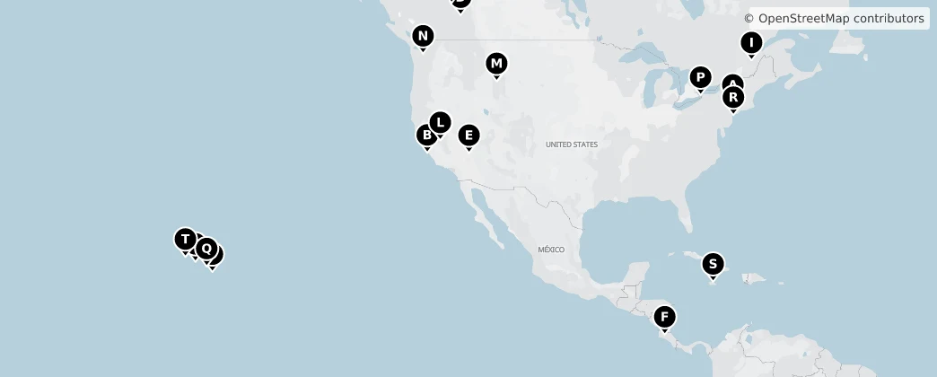 Map of Noord-Amerika