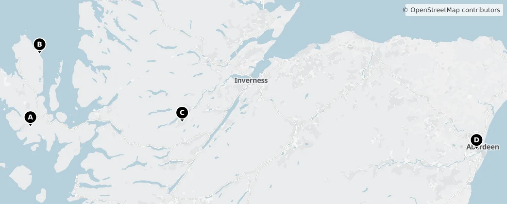 Map of Schotland