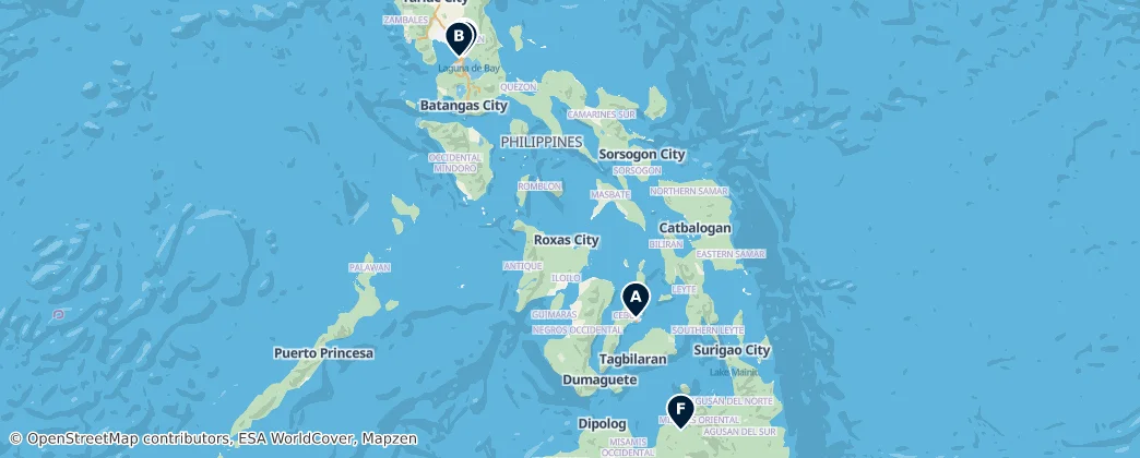 Map of Philippine Continental Shelf