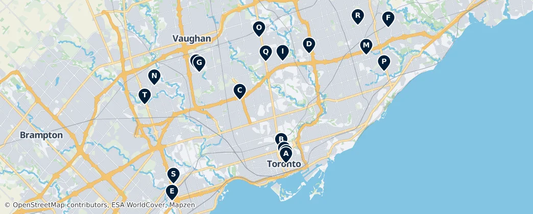 Map of Toronto