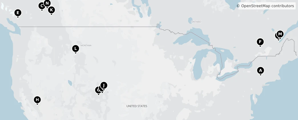 Map of Noord-Amerika