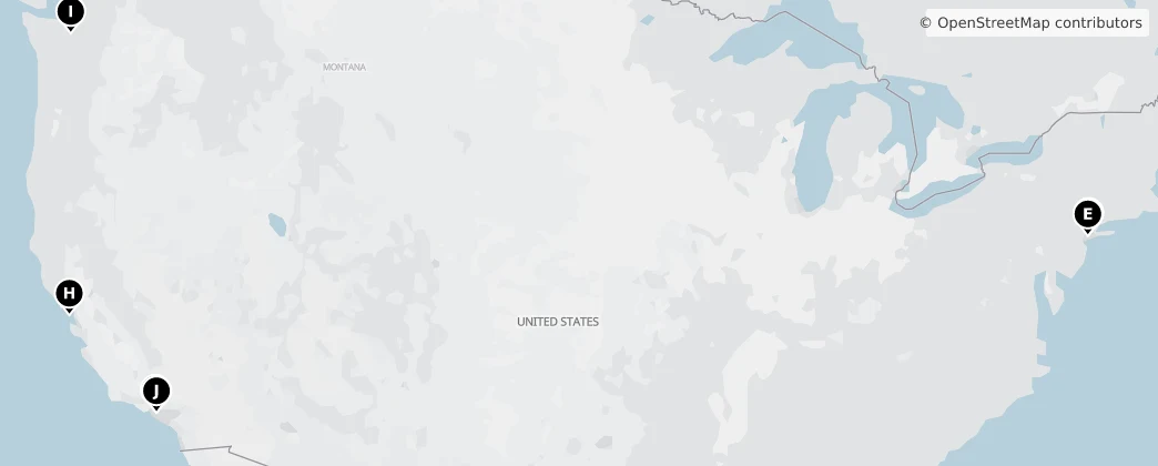 Map of Verenigde Staten van Amerika