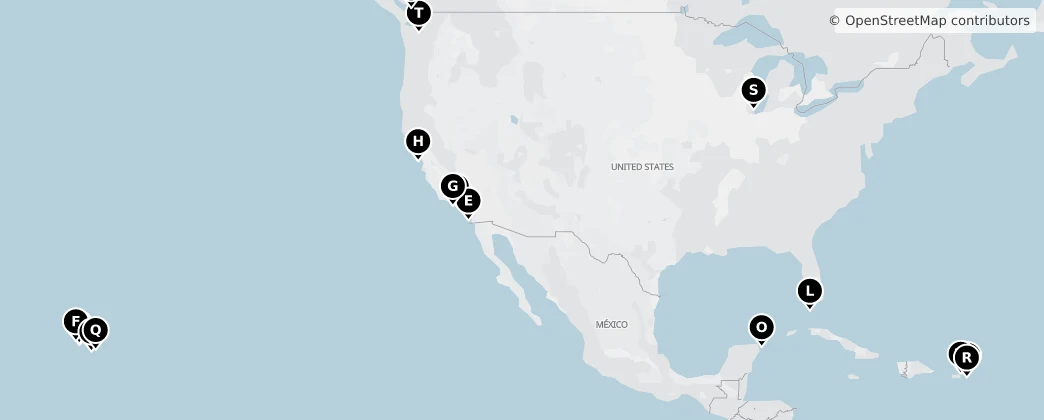 Map of Noord-Amerika
