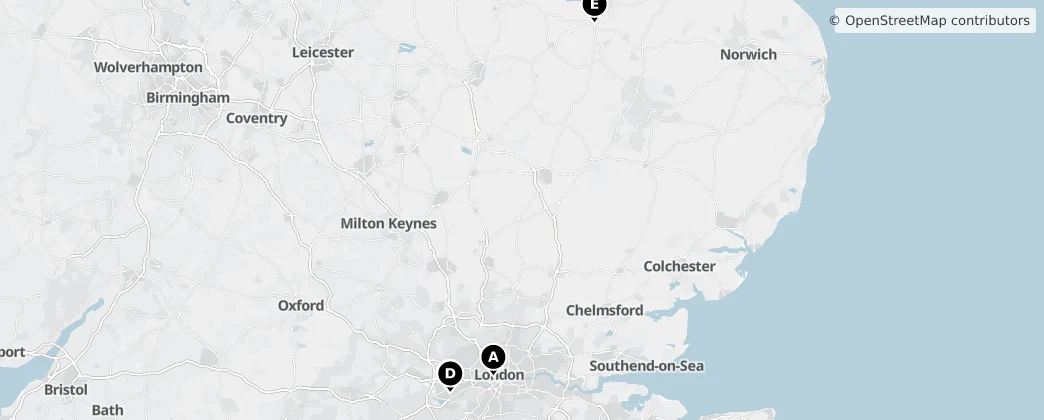 Map of England
