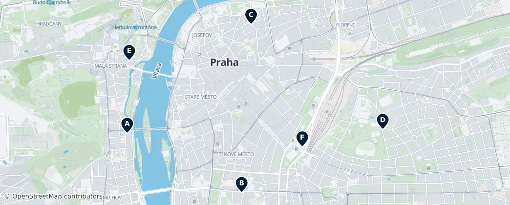 Map of Prague