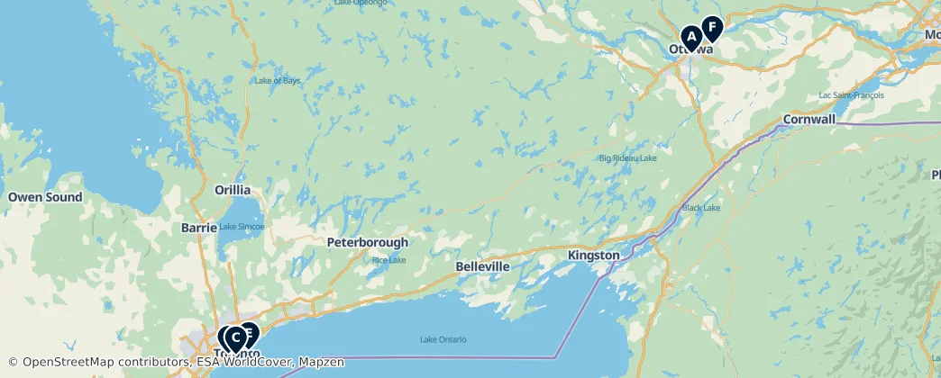 Map of Ontario