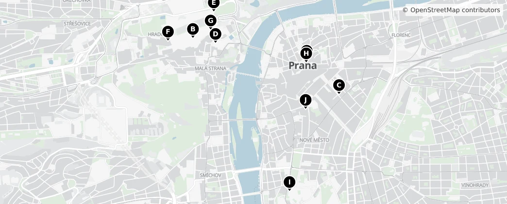 Map of Prague