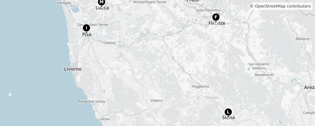Map of Tuscany