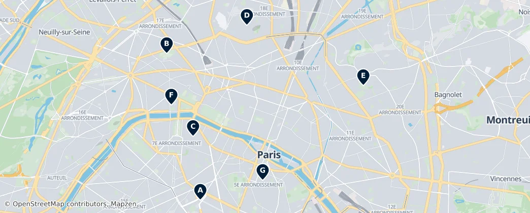 Map of Paris
