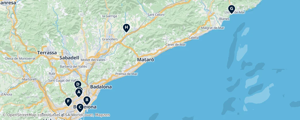 Map of Catalonia