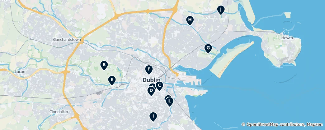 Map of Dublin