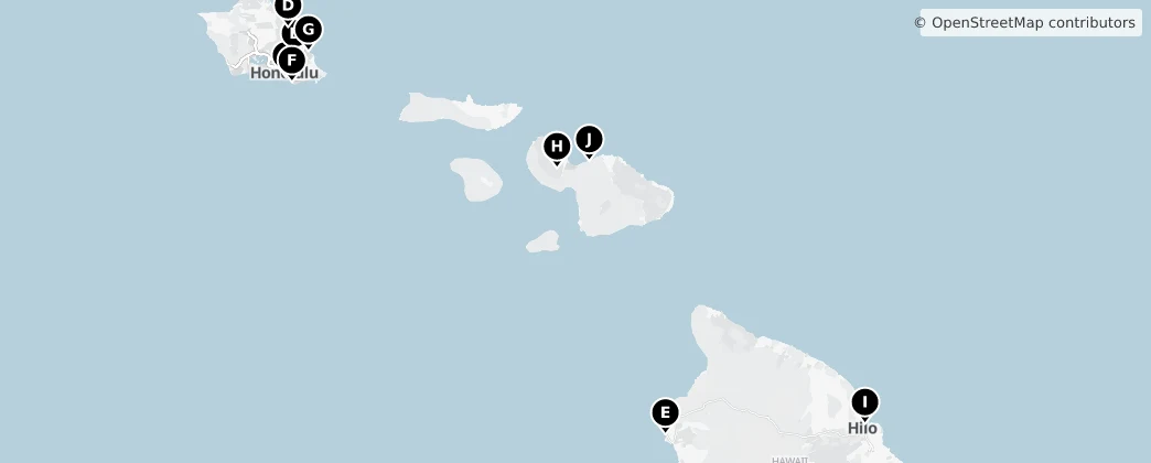 Map of Hawaii