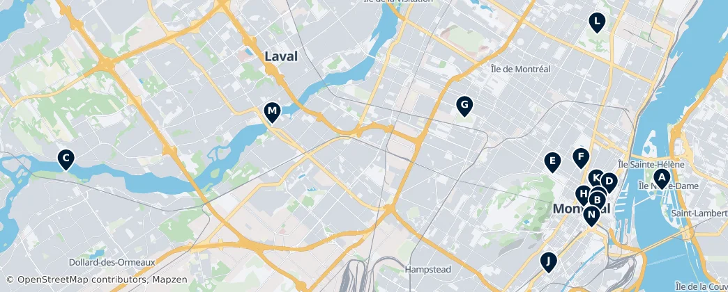 Map of Montreal (administrative region)
