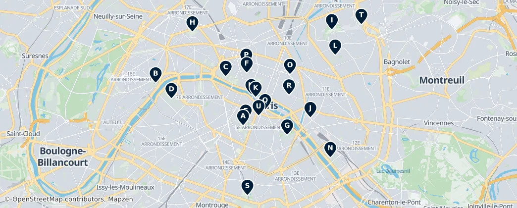 Map of Paris