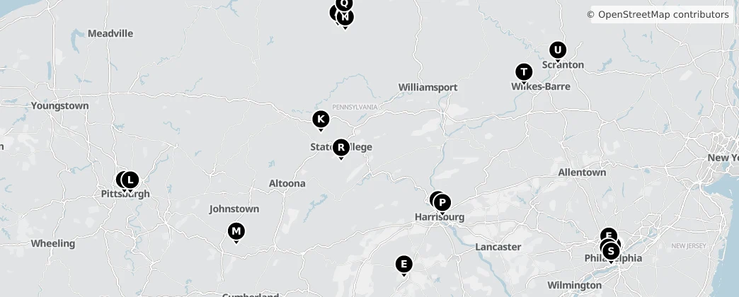 Map of Pennsylvania