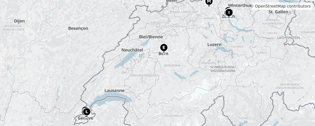 Map of Switzerland