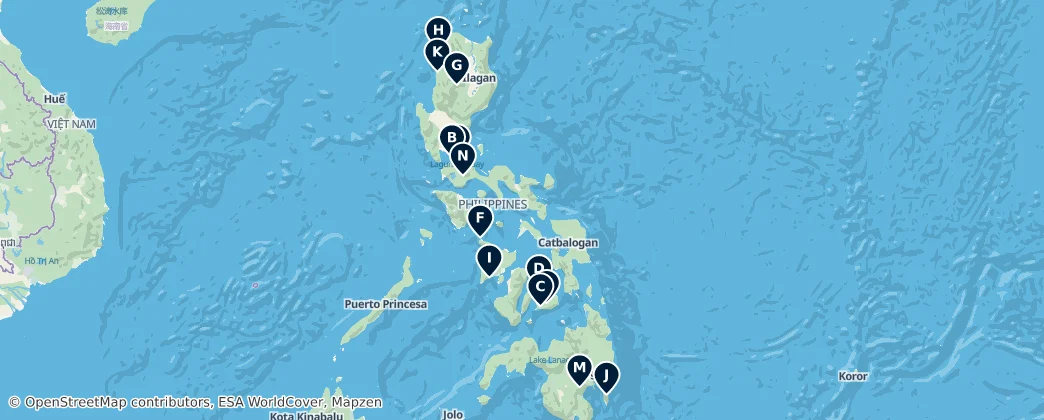 Map of Philippine Continental Shelf