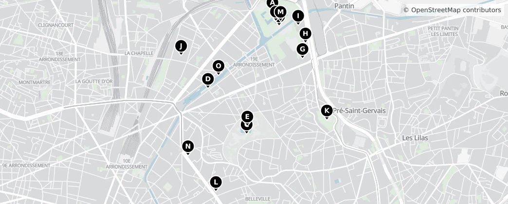 Map of 19. dzielnica Paryża