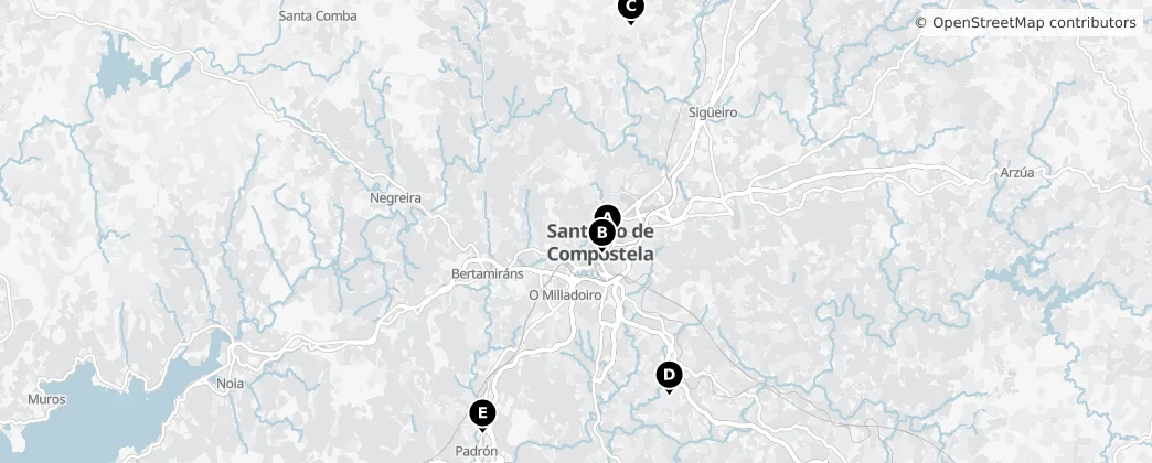 Map of A Coruña