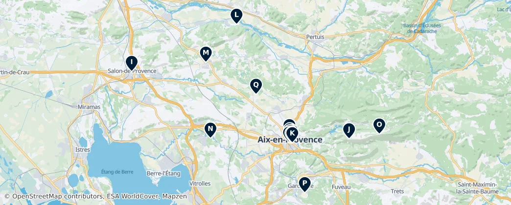 Map of Okręg Aix-en-Provence