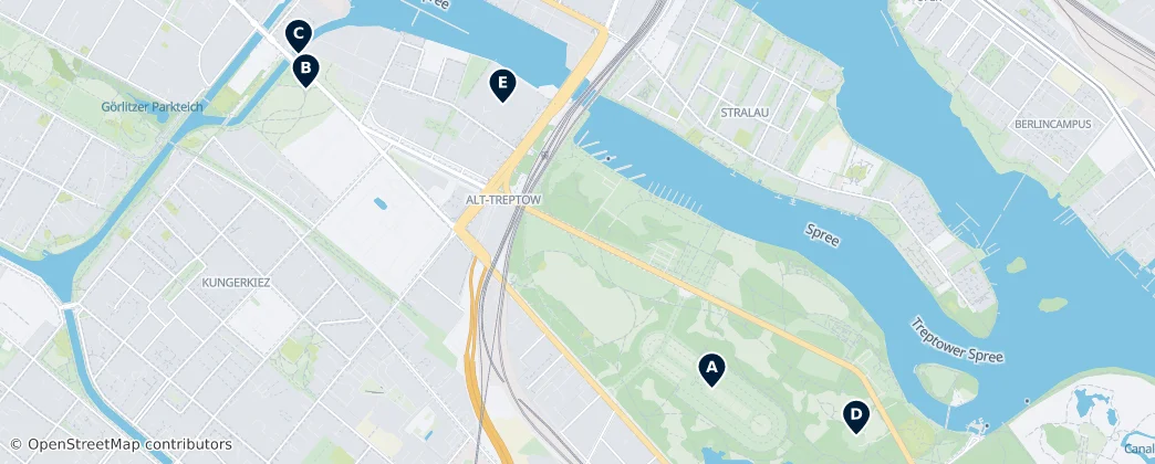 Map of Alt-Treptow