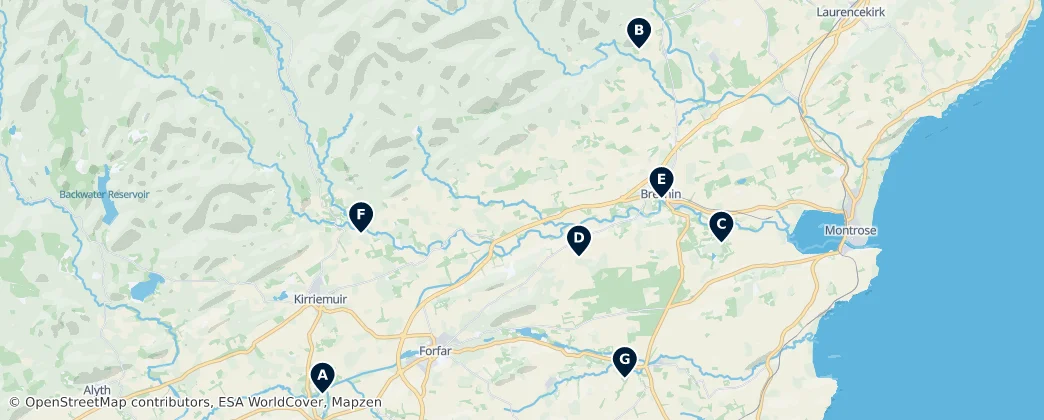 Map of Angus