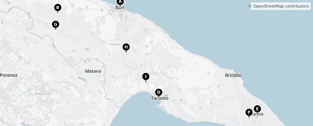 Map of Apulia