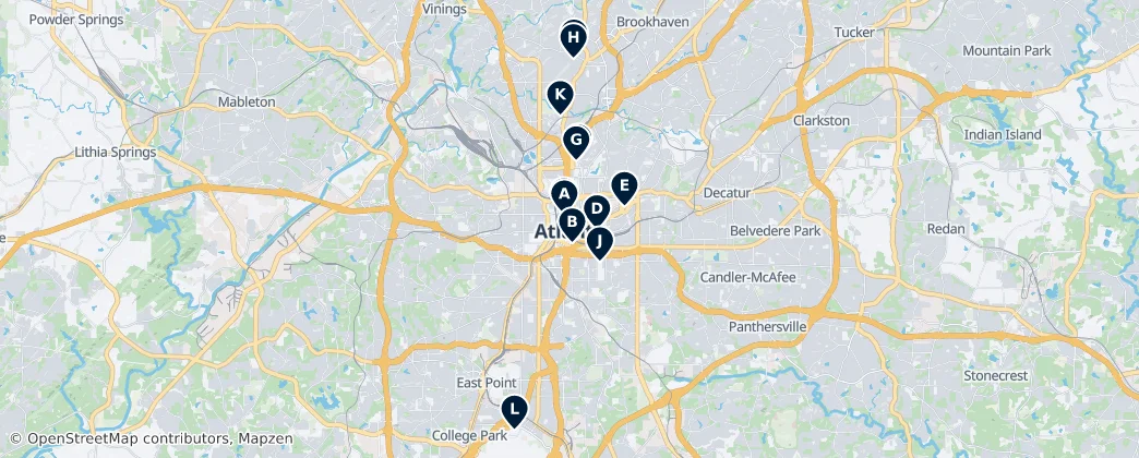 Map of Atlanta