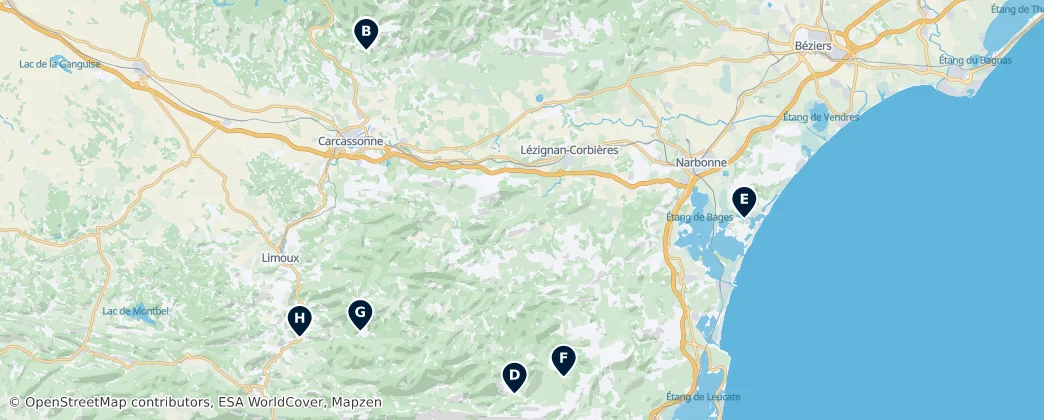 Map of Aude