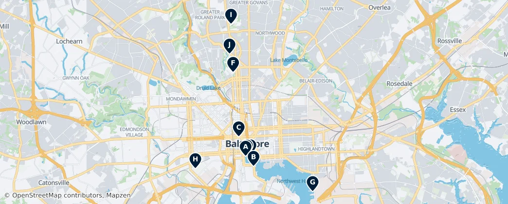 Map of Baltimore