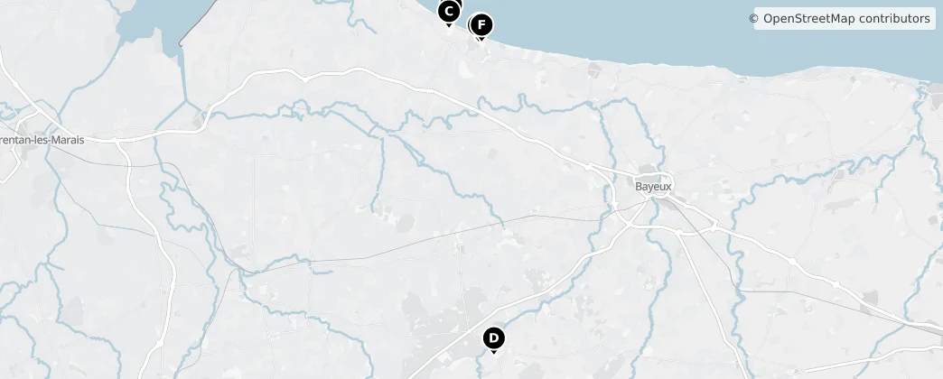Map of Okręg Bayeux