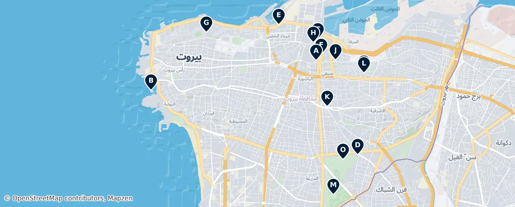Map of Bejrut