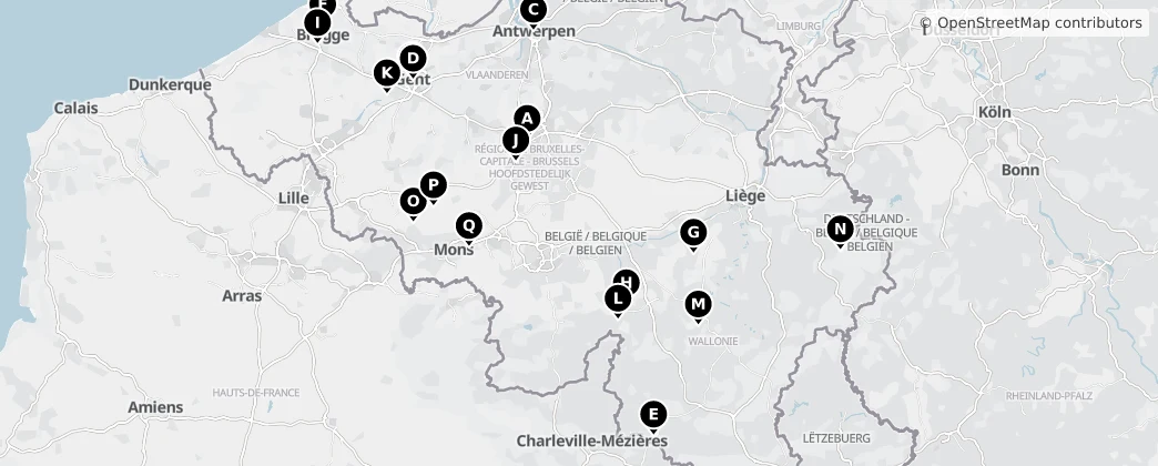 Map of Belgia