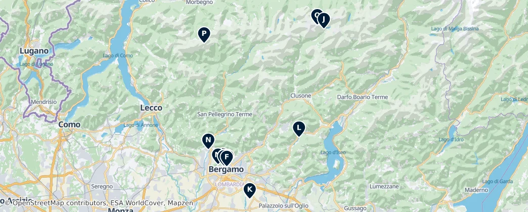 Map of Prowincja Bergamo