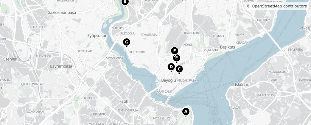 Map of Beyoğlu