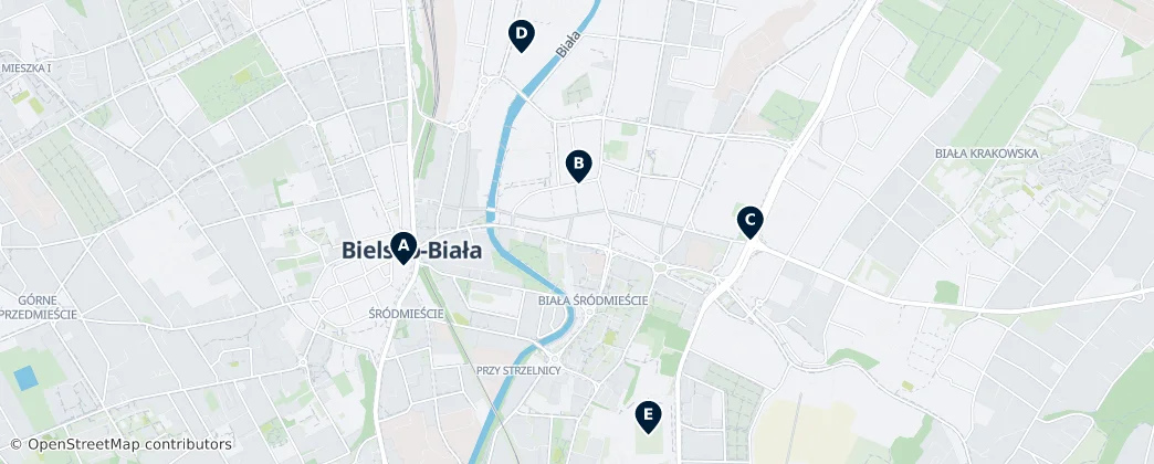 Map of Bielsko-Biała