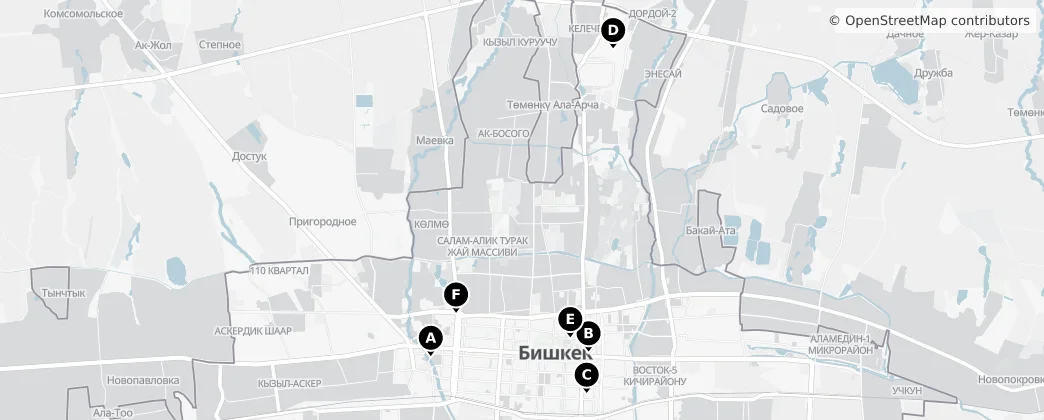 Map of Biszkek